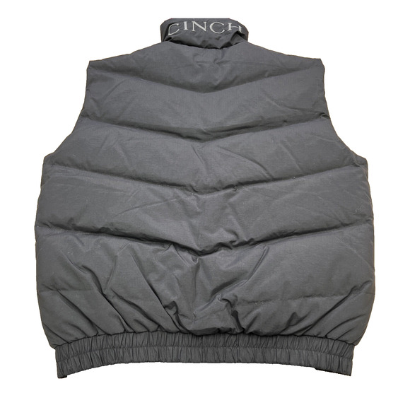 Cinch Down Filled Puffer Vest Black Men’s Medium Western Cowboy Full Zip - Picture 6 of 12